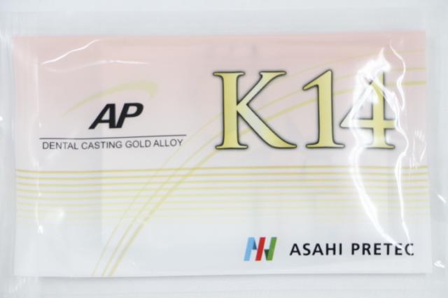 アサヒプリテックの歯科用金合金 ap k14